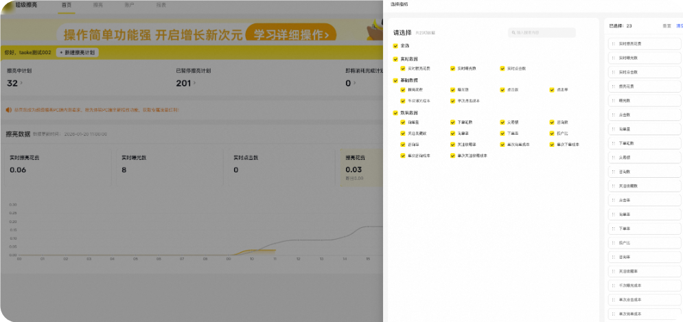 闲鱼广告超级擦亮数据看板 闲鱼广告超级擦亮数据看板